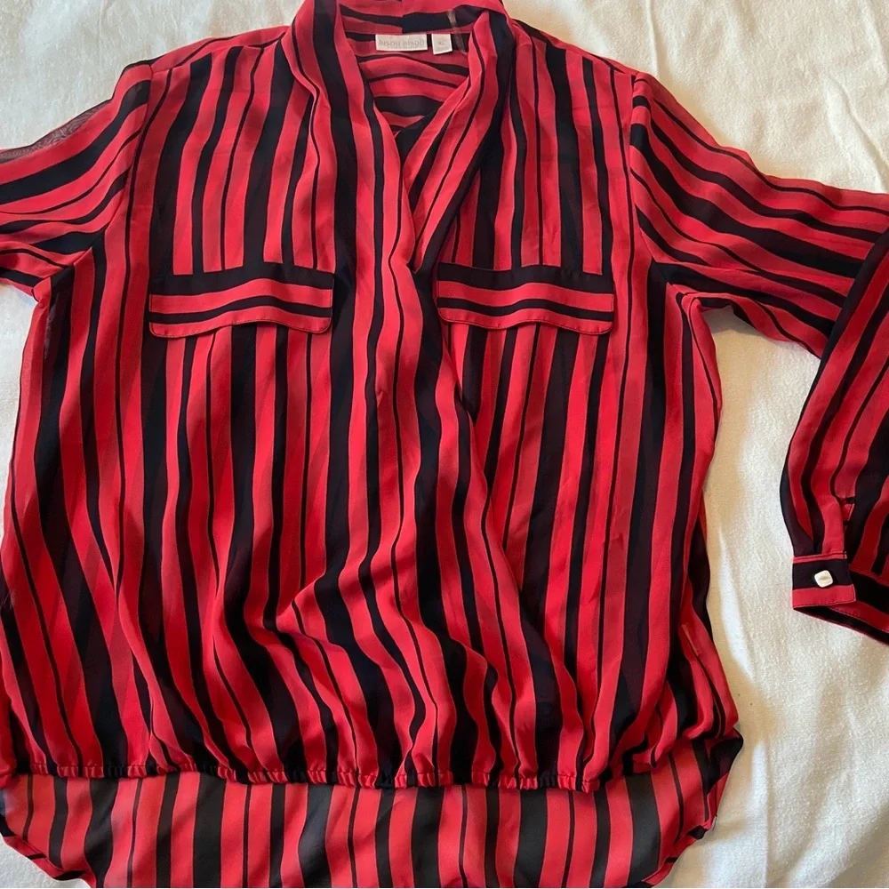 Bisou Bisou sheer blouse